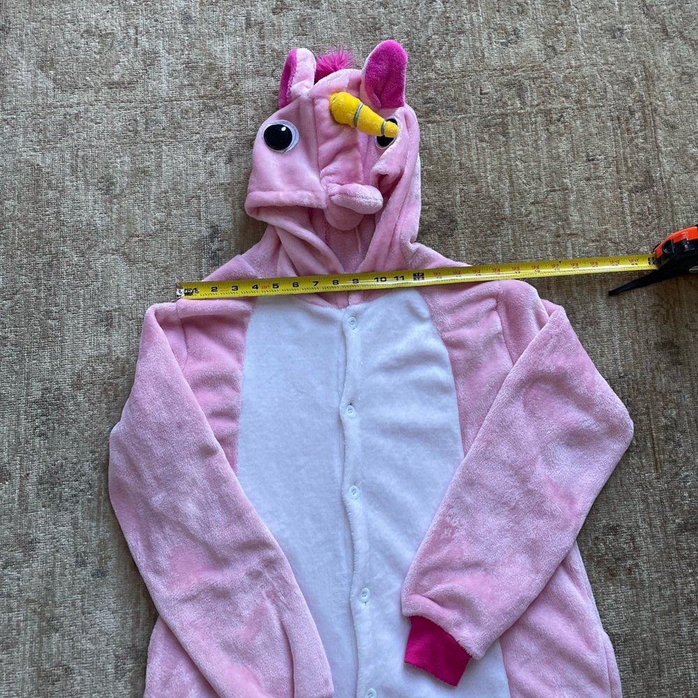 Pink and White Unicorn Onesie Pajamas - Picture 10 of 16